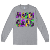 Heather Grey mardi gras Long Sleeve Tee - JahusDesignShop