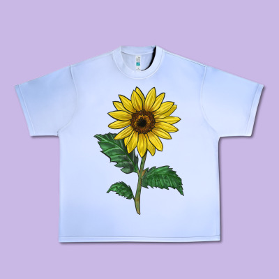 Sunray Yellow Sunflower Urban Heavy Tee Designed By Lillyallendesigns