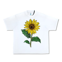 White Sunray yellow sunflower Urban Heavy Tee - LillyAllenDesigns