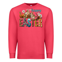 Cardinal Happy Easter with Cowboy Premium Sweatshirt - NancyCooperArtShop
