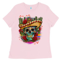Bubblegum Pink mexican skeleton Ladies Tee - CTS Tumbler Store