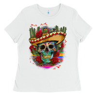 White mexican skeleton Ladies Tee - CTS Tumbler Store