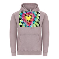 Vintage Zinc tie dye hearth shaped race flag background 3200x2400 Vintage Hoodie - AdoDesignShop