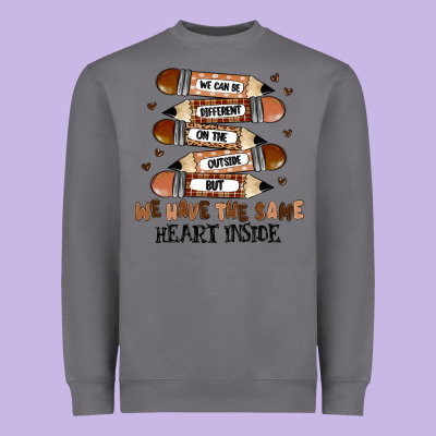 We Have The Same Heart Inside Heavyweight Sweatshirt Designed By Maliassmallbusiness