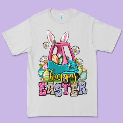Happy Easter Toddler Car Premium Tee Designed By Oliviacreatesart