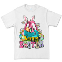 White Happy Easter toddler car Premium Tee - OliviaCreatesArt