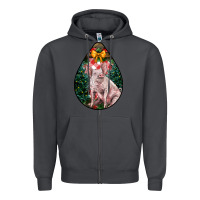 Smoke christmas pig Zipper Hoodie - LillyAllenDesigns