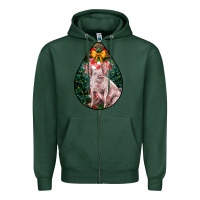 Sports Green christmas pig Zipper Hoodie - LillyAllenDesigns