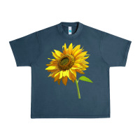 Midnight Navy sunflower Urban Heavy Tee - LillyAllenDesigns