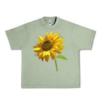 Oil Green sunflower Urban Heavy Tee - LillyAllenDesigns