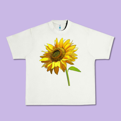 Sunflower Urban Heavy Tee Designed By Lillyallendesigns