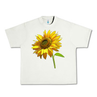 Pistachio sunflower Urban Heavy Tee - LillyAllenDesigns