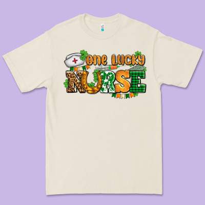 One Lucky Nurse Premium Tee Designed By Adodesignshop