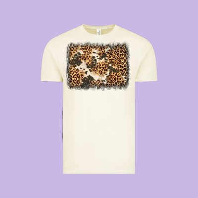 Distressed Leopard Cowhide Background Vintage Tee Designed By Jasminsmagicworld