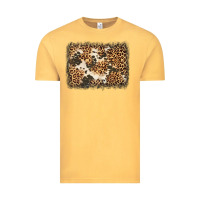 Vintage Mustard distressed leopard cowhide background Vintage Tee - Jasminsmagicworld