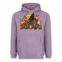 Lavender Happy Halloween Heavyweight Hoodie - texasbilliewilder
