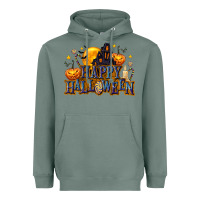Sage Happy Halloween Heavyweight Hoodie - texasbilliewilder