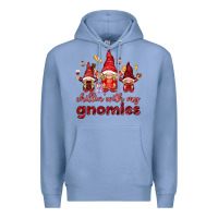 Colony Blue Chilling with my gnomies Valentine's Day Premium Hoodie - HowdyJamesFarm