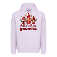 Lilac Chilling with my gnomies Valentine's Day Premium Hoodie - HowdyJamesFarm
