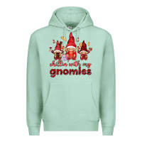 Seafoam Chilling with my gnomies Valentine's Day Premium Hoodie - HowdyJamesFarm