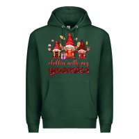 Sports Green Chilling with my gnomies Valentine's Day Premium Hoodie - HowdyJamesFarm