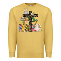 Antique Gold He is risen Easter Premium Sweatshirt - NancyCooperArtShop