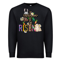 Black He is risen Easter Premium Sweatshirt - NancyCooperArtShop