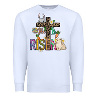 White He is risen Easter Premium Sweatshirt - NancyCooperArtShop