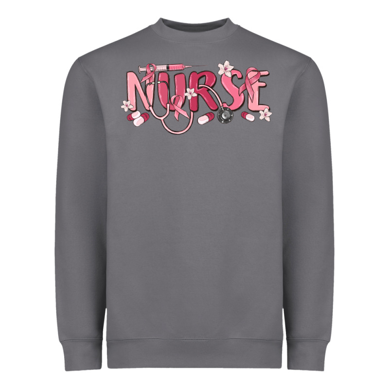 Nurse Breast Cancer Awareness Heavyweight Sweatshirt by MaliasSmallBusiness | Teevron