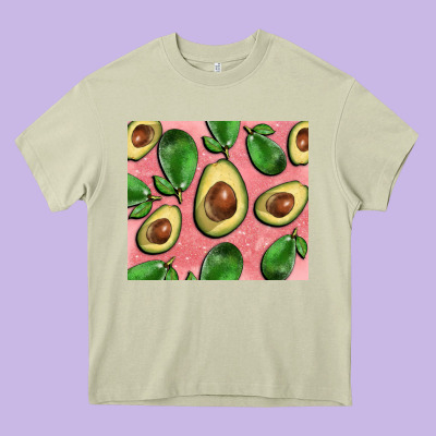 Avacado Pink Tumbler Heavy Core Tee Designed By Barkaloodesign