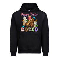Black Happy Easter rodeo cowgirl Urban Hoodie - OliviaCreatesArt