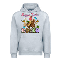 Heather Grey Happy Easter rodeo cowgirl Urban Hoodie - OliviaCreatesArt