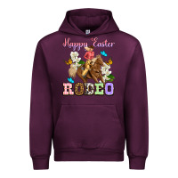Mauve Wine Happy Easter rodeo cowgirl Urban Hoodie - OliviaCreatesArt