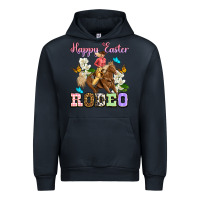 Navy Happy Easter rodeo cowgirl Urban Hoodie - OliviaCreatesArt