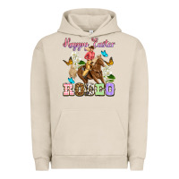 Pigment French Oak Happy Easter rodeo cowgirl Urban Hoodie - OliviaCreatesArt