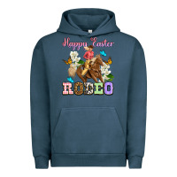 Pigment Midnight Navy Happy Easter rodeo cowgirl Urban Hoodie - OliviaCreatesArt