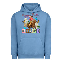 Pigment Pebble Blue Happy Easter rodeo cowgirl Urban Hoodie - OliviaCreatesArt