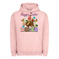 Pigment Salmon Happy Easter rodeo cowgirl Urban Hoodie - OliviaCreatesArt
