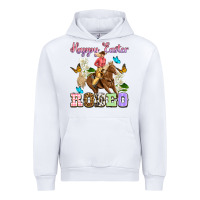 White Happy Easter rodeo cowgirl Urban Hoodie - OliviaCreatesArt