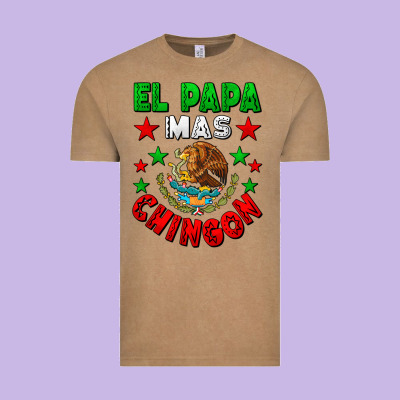 El Papa Mas Chingon Mexican Vintage Tee Designed By Lillyallendesigns