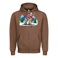 Chestnut fleece navidad alpaca mountains Zipper Hoodie - LillyAllenDesigns