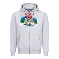 Heather Grey fleece navidad alpaca mountains Zipper Hoodie - LillyAllenDesigns