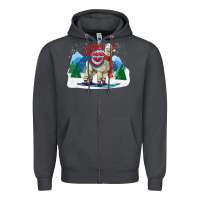 Smoke fleece navidad alpaca mountains Zipper Hoodie - LillyAllenDesigns