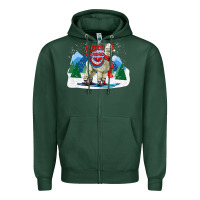 Sports Green fleece navidad alpaca mountains Zipper Hoodie - LillyAllenDesigns