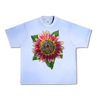 Crimson Blaze Sunflower Urban Heavy Tee | Teevron