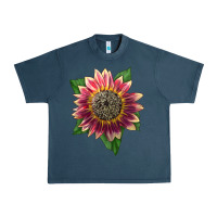Midnight Navy crimson blaze sunflower Urban Heavy Tee - LillyAllenDesigns