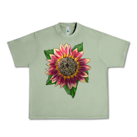Oil Green crimson blaze sunflower Urban Heavy Tee - LillyAllenDesigns