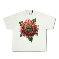 Pistachio crimson blaze sunflower Urban Heavy Tee - LillyAllenDesigns