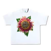 White crimson blaze sunflower Urban Heavy Tee - LillyAllenDesigns