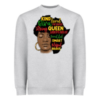 Heather Grey black woman africa silhouette Heavyweight Sweatshirt - MaliasSmallBusiness